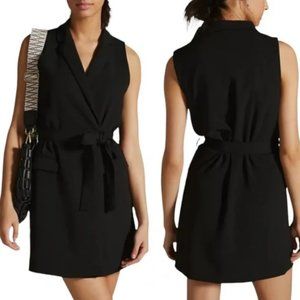 Anthropologie Black Sleeveless Vest Mini Dress